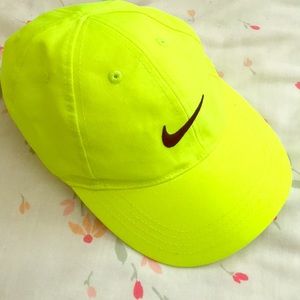 Neon green Nike hat